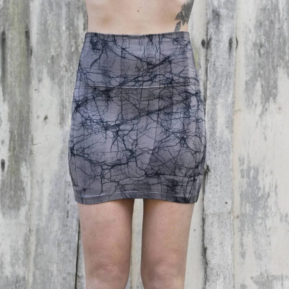 SATI CREATION‎ BAMBOO MINI SKIRT BLACK LARGE NWT